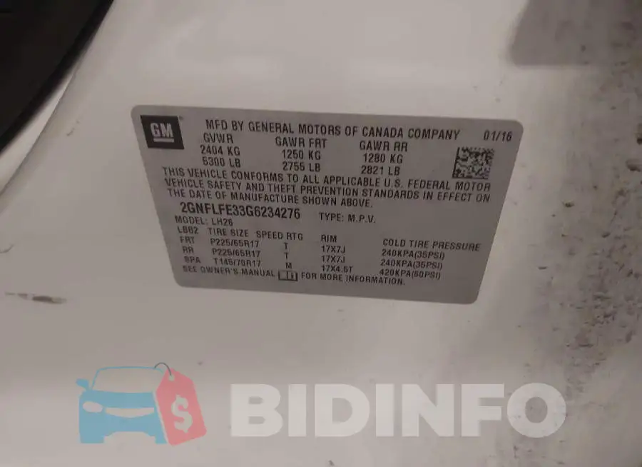 2GNFLFE33G6234276 Photo# 9