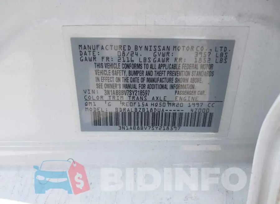 3N1AB8BV7SY218597 Photo# 9