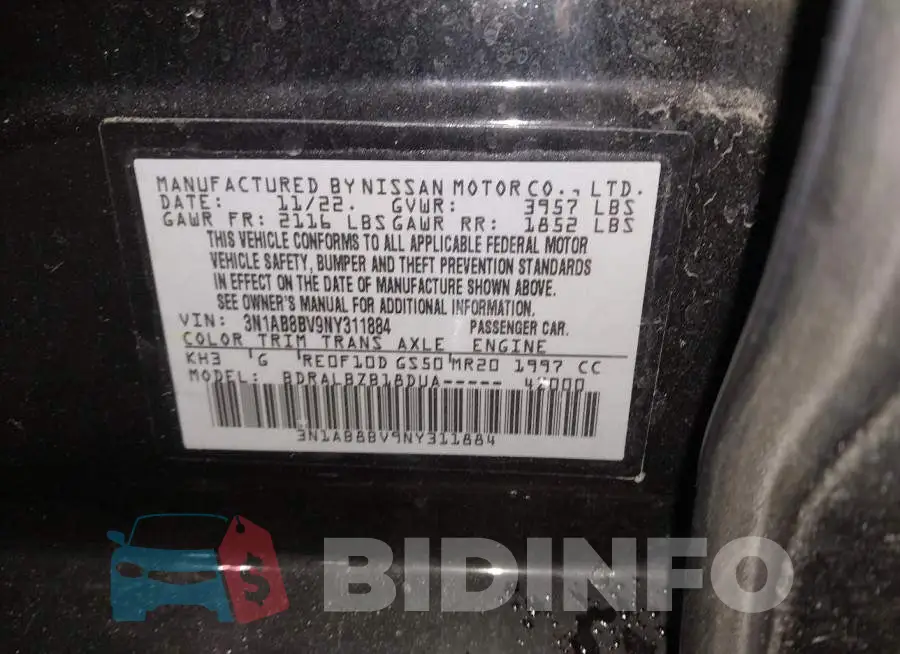 3N1AB8BV9NY311884 Photo# 9