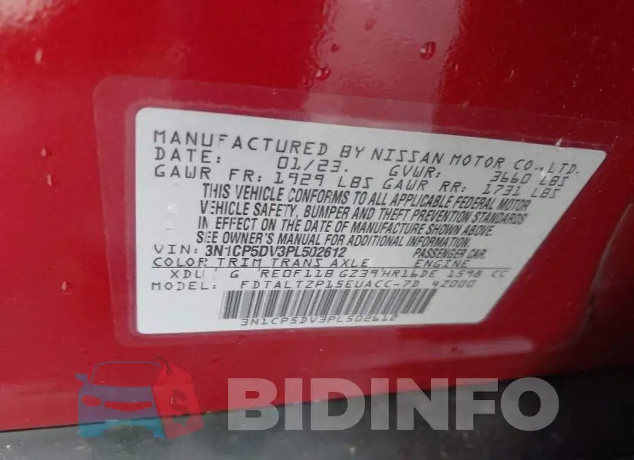 3N1CP5DV3PL502612 Photo# 9