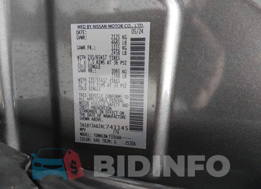 5N1BT3AB2RC741145 Photo# 9