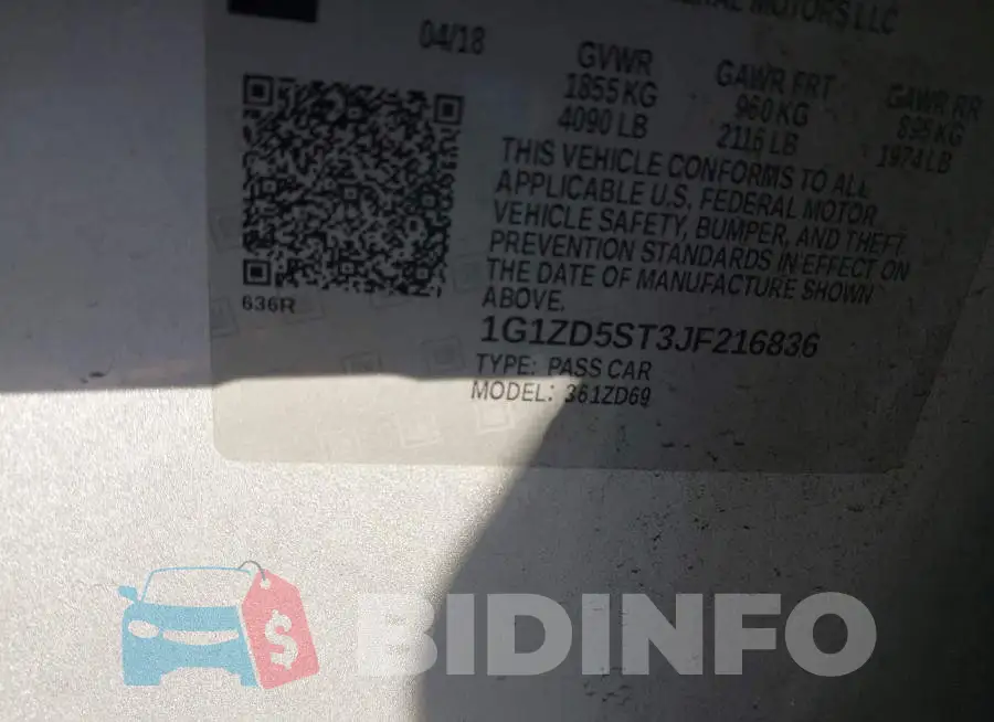 1G1ZD5ST3JF216836 Photo# 9