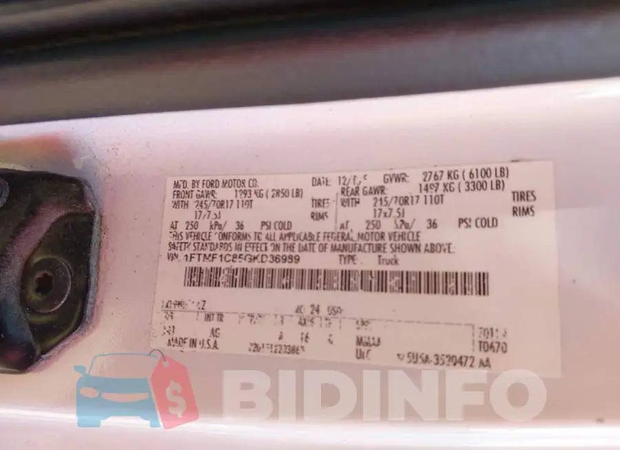 1FTMF1C85GKD36989 Photo# 9