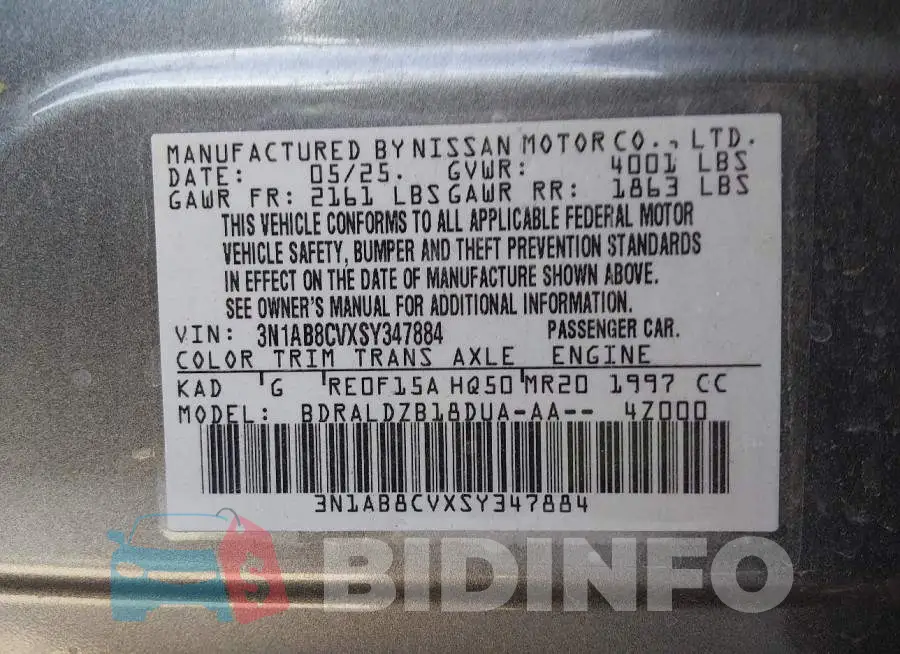 3N1AB8CVXSY347884 Photo# 9
