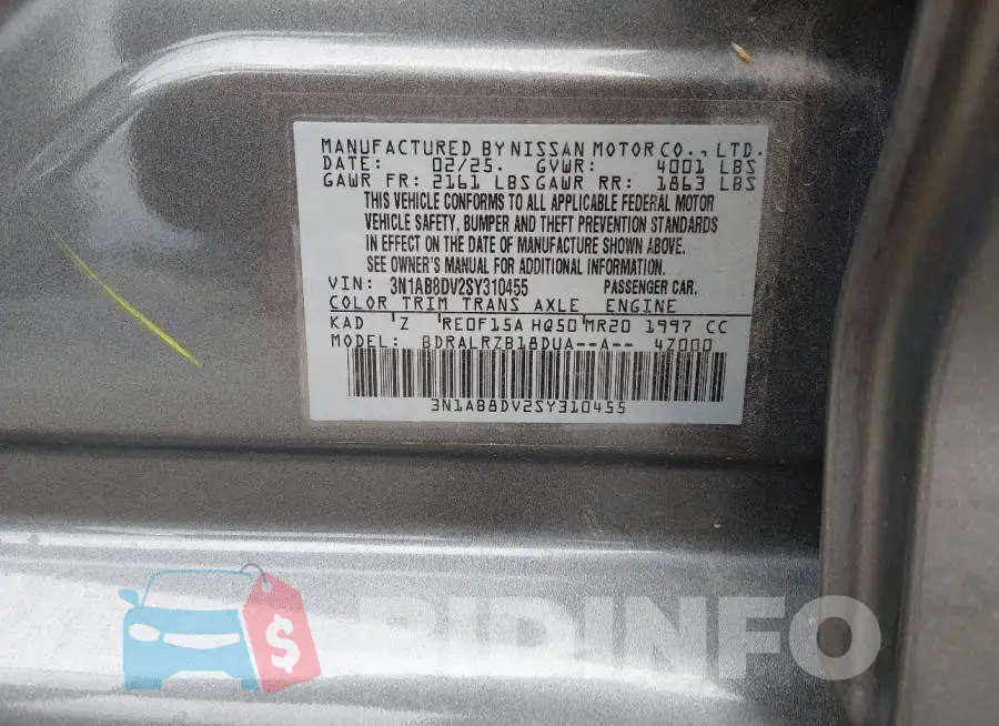 3N1AB8DV2SY310455 Photo# 9