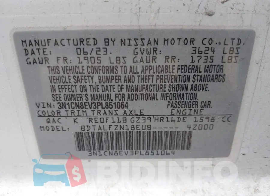 3N1CN8EV3PL851064 Photo# 9