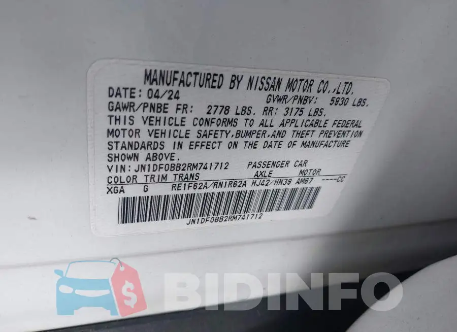 JN1DF0BB2RM741712 Photo# 9