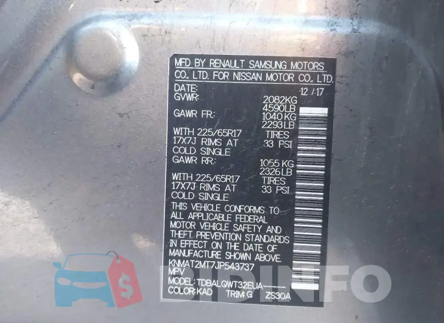 KNMAT2MT7JP543737 Photo# 9