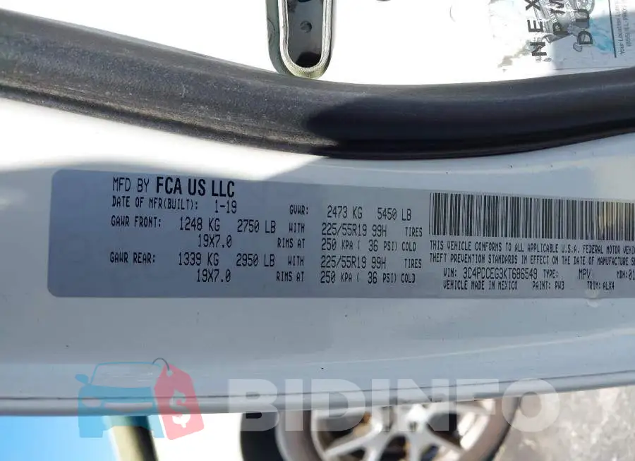 3C4PDCEG3KT686549 Photo# 9