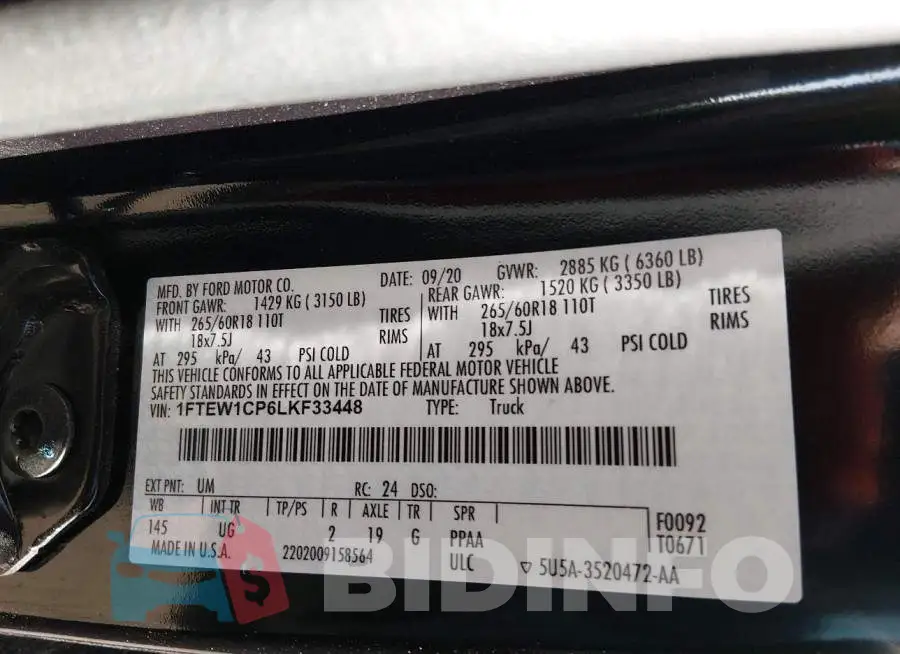1FTEW1CP6LKF33448 Photo# 9