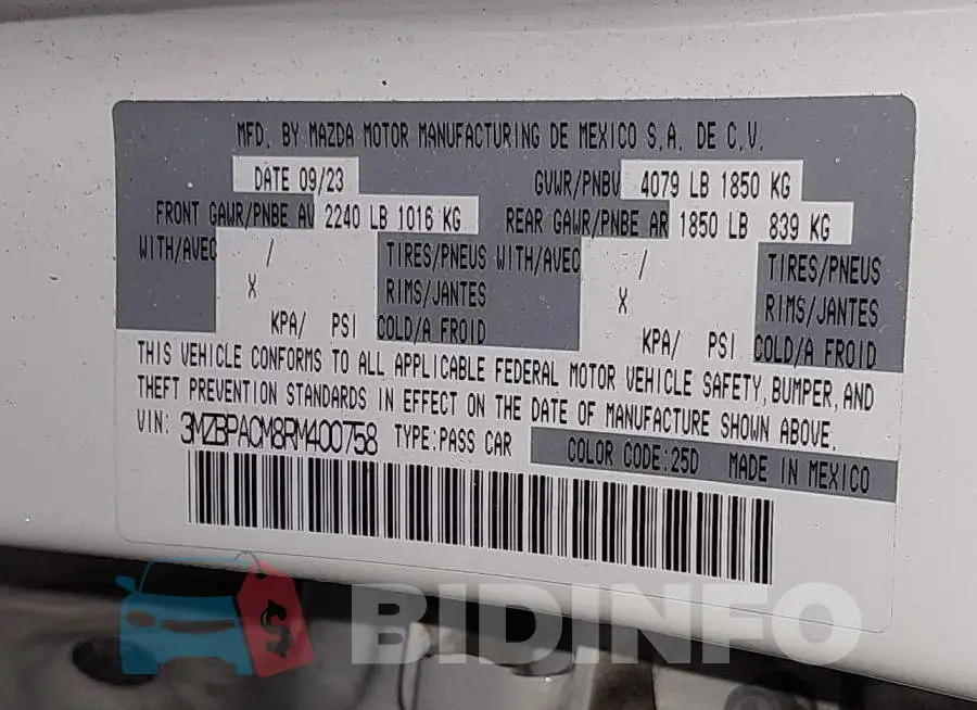 3MZBPACM8RM400758 Photo# 9