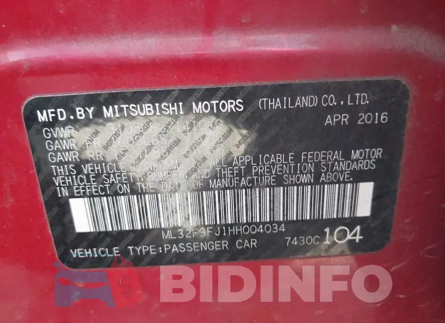ML32F3FJ1HH004034 Photo# 9
