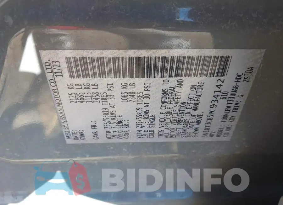 5N1BT3CB5PC934142 Photo# 9