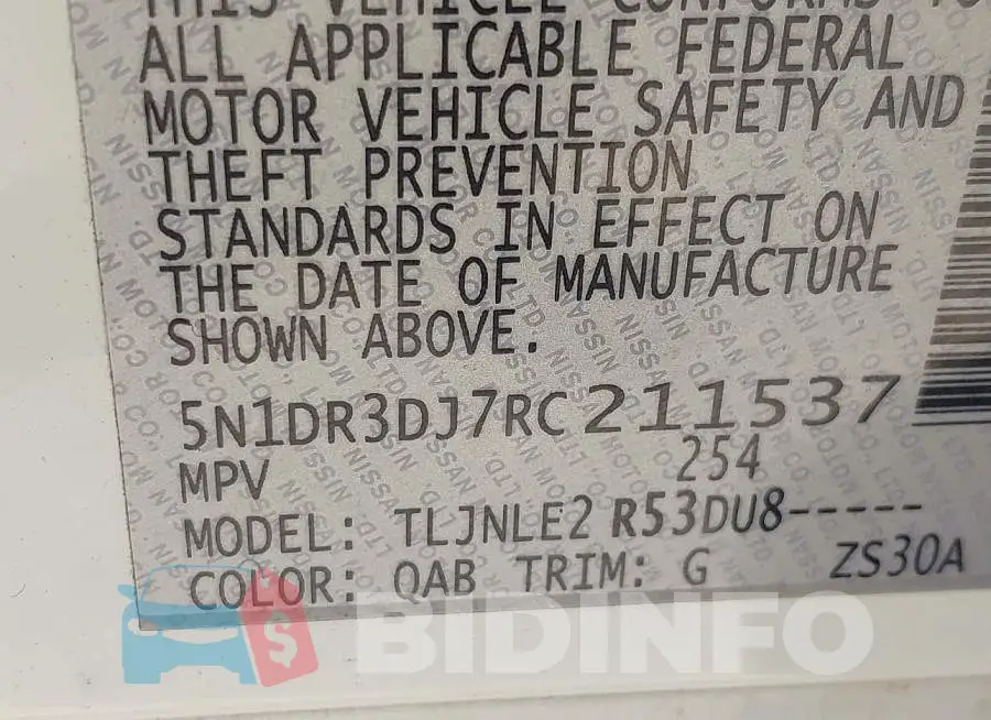 5N1DR3DJ7RC211537 Photo# 9