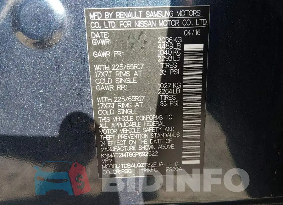 KNMAT2MT6GP692522 Photo# 9