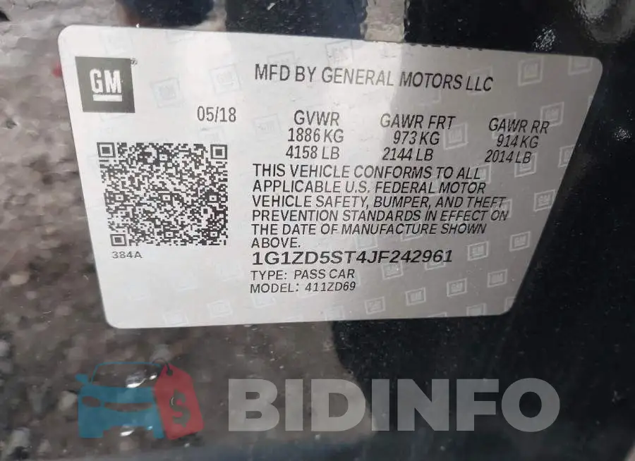 1G1ZD5ST4JF242961 Photo# 9