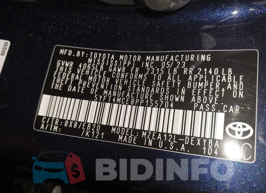 5YFT4MCE8PP155704 Photo# 9