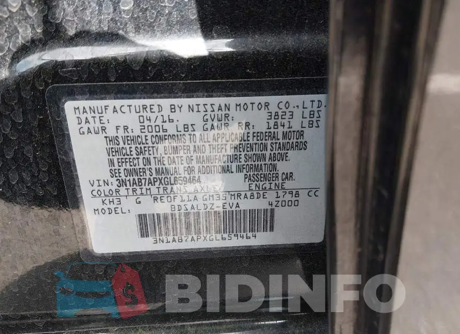 3N1AB7APXGL659464 Photo# 9