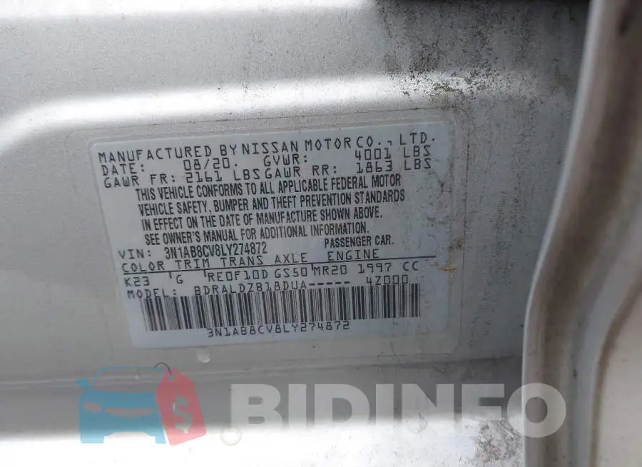 3N1AB8CV8LY274872 Photo# 9