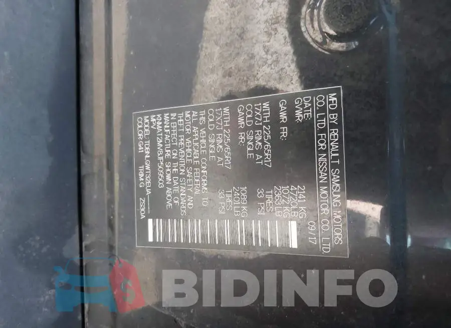 KNMAT2MV8JP509503 Photo# 9