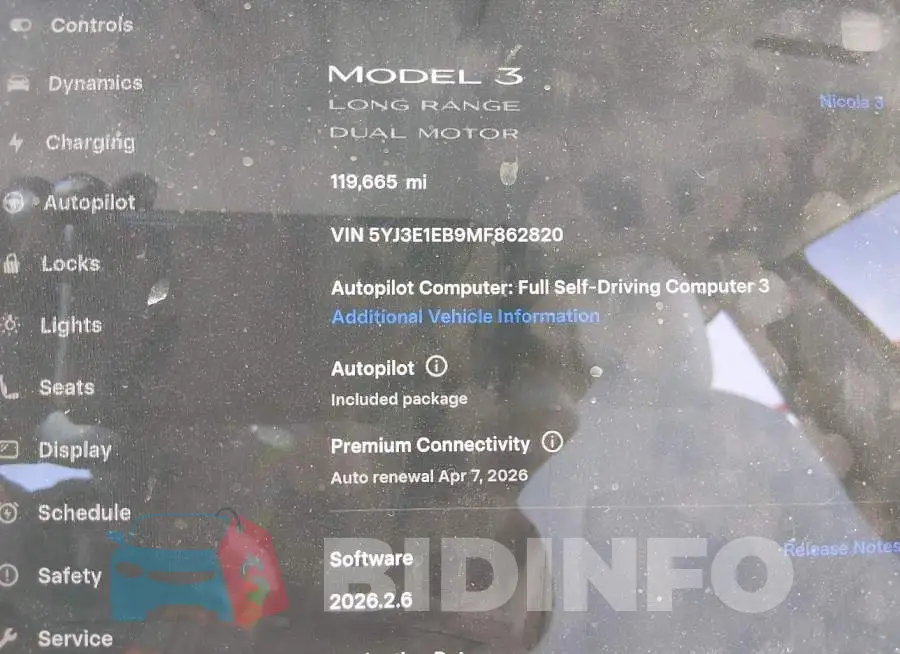 5YJ3E1EB9MF862820 Photo# 7