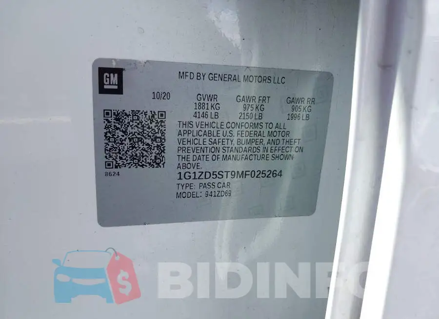 1G1ZD5ST9MF025264 Photo# 9