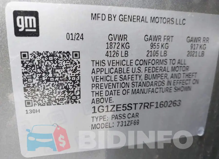 1G1ZE5ST7RF160263 Photo# 9