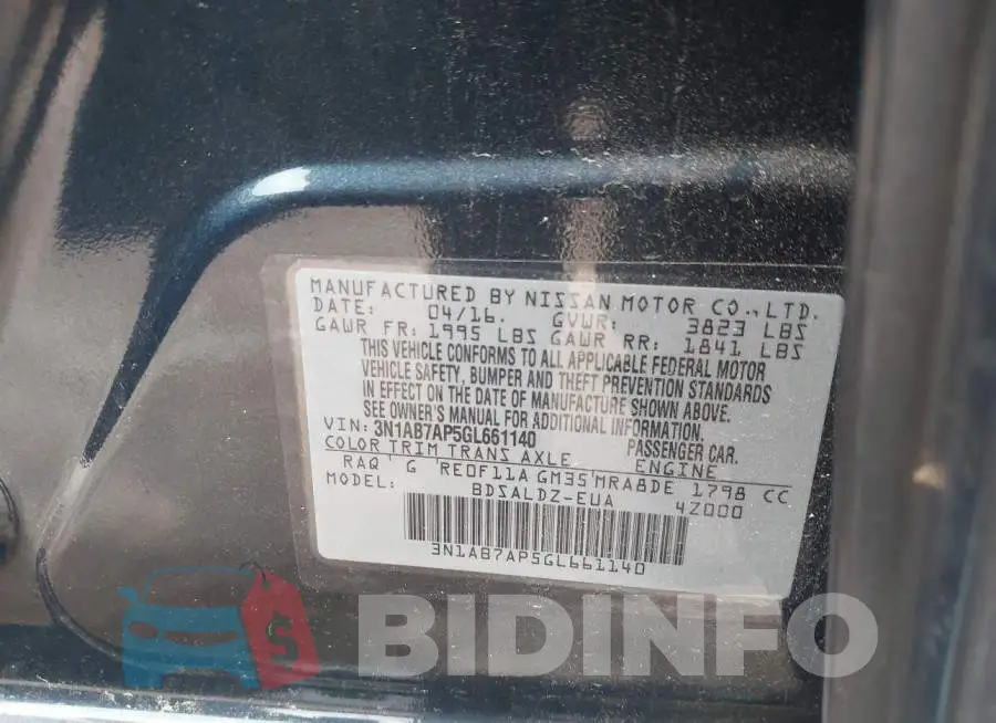 3N1AB7AP5GL661140 Photo# 9