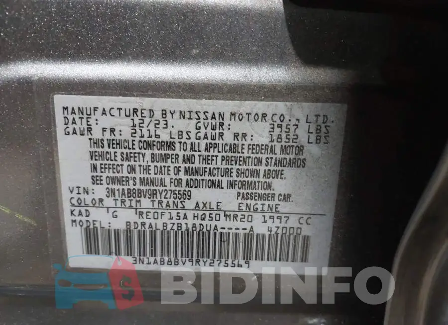 3N1AB8BV9RY275569 Photo# 9
