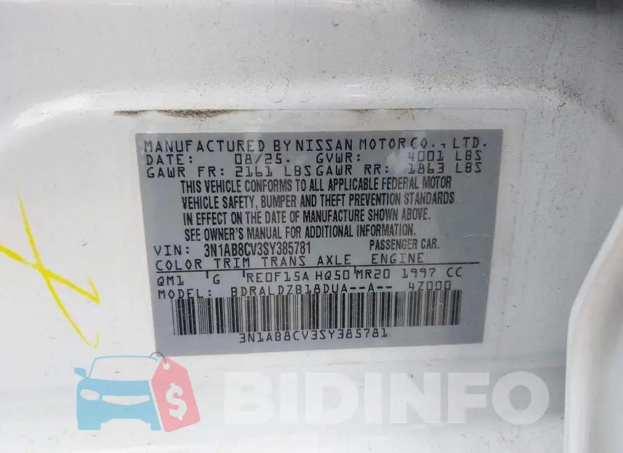 3N1AB8CV3SY385781 Photo# 9