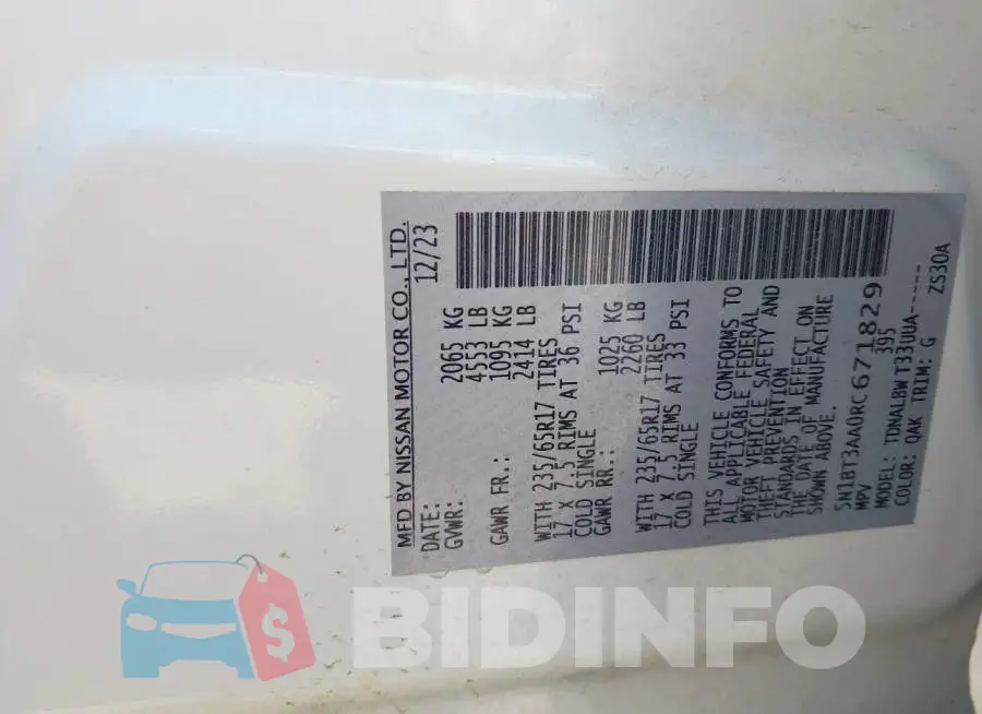 5N1BT3AA0RC671829 Photo# 9