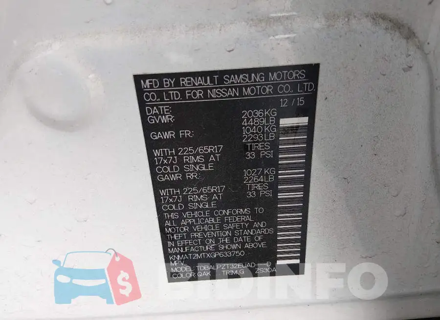 KNMAT2MTXGP633750 Photo# 9