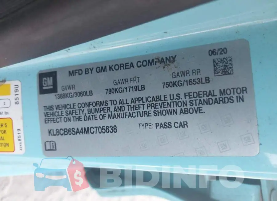 KL8CB6SA4MC705638 Photo# 9