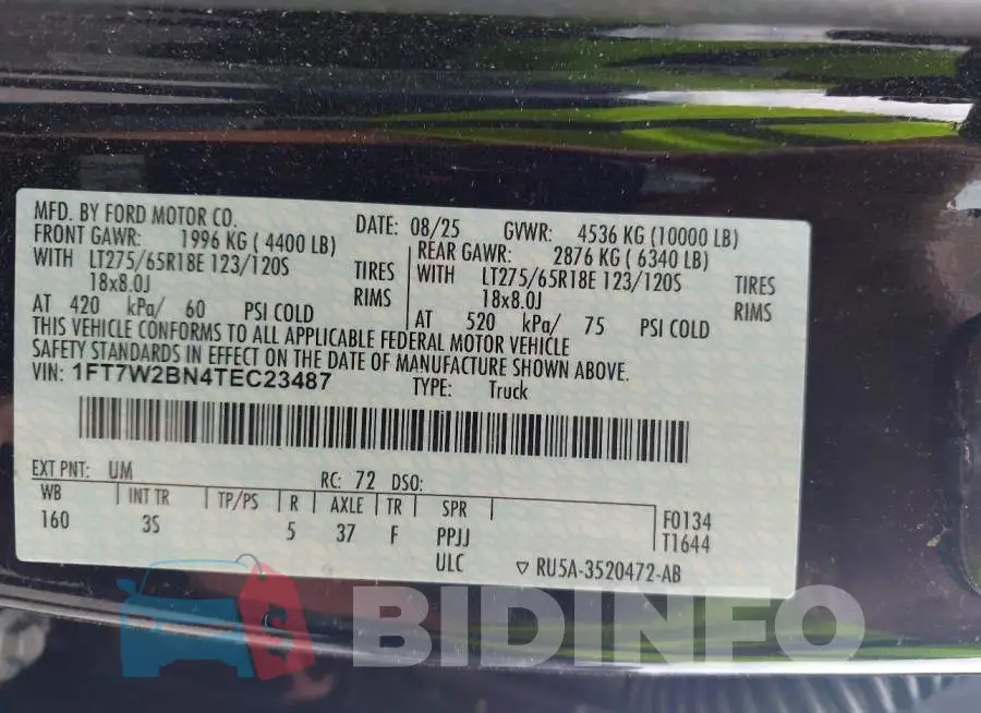 1FT7W2BN4TEC23487 Photo# 9