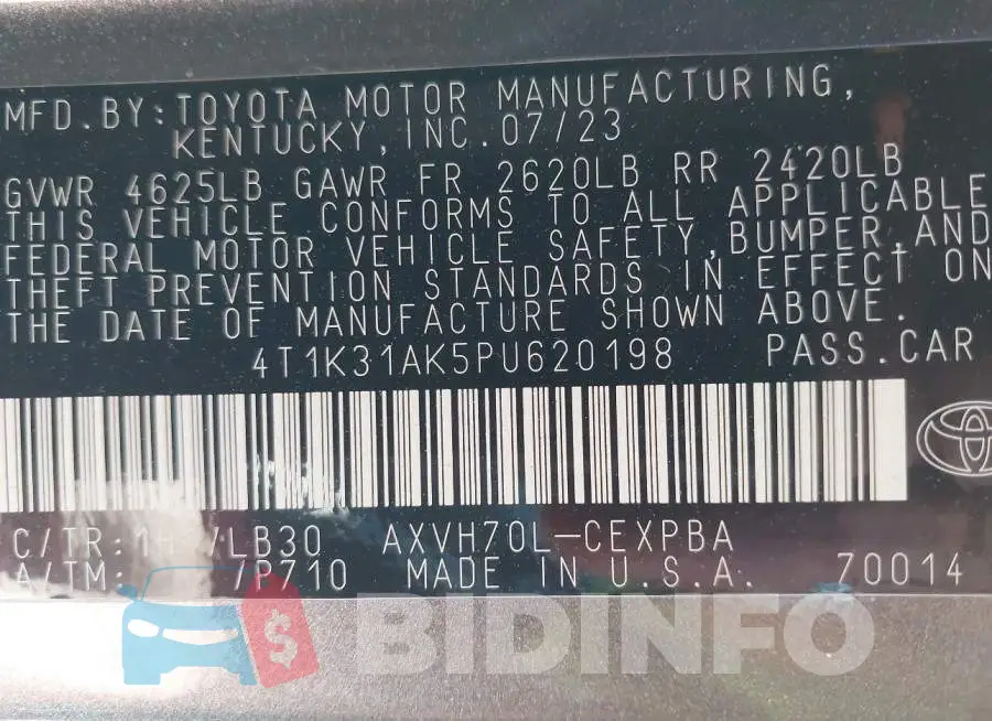 4T1K31AK5PU620198 Photo# 9