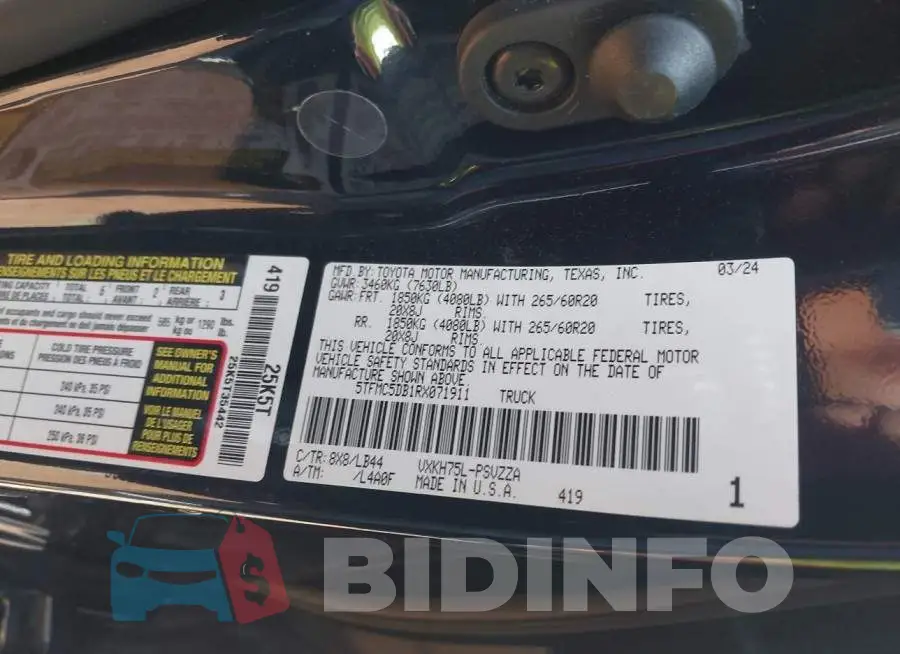 5TFMC5DB1RX071911 Photo# 9