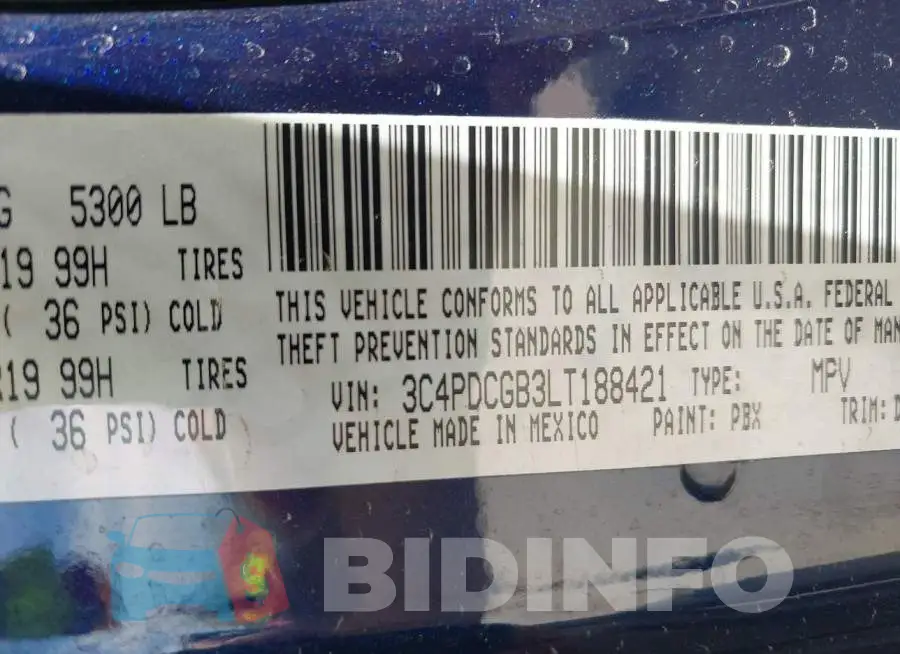 3C4PDCGB3LT188421 Photo# 9