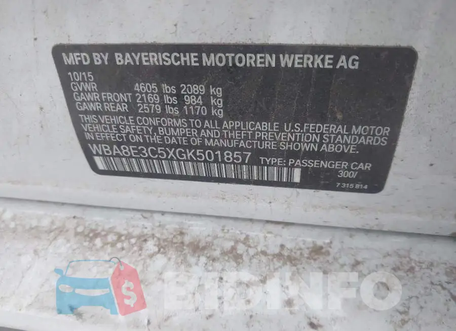 WBA8E3C5XGK501857 Photo# 9