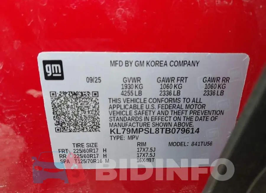 KL79MPSL8TB079614 Photo# 9