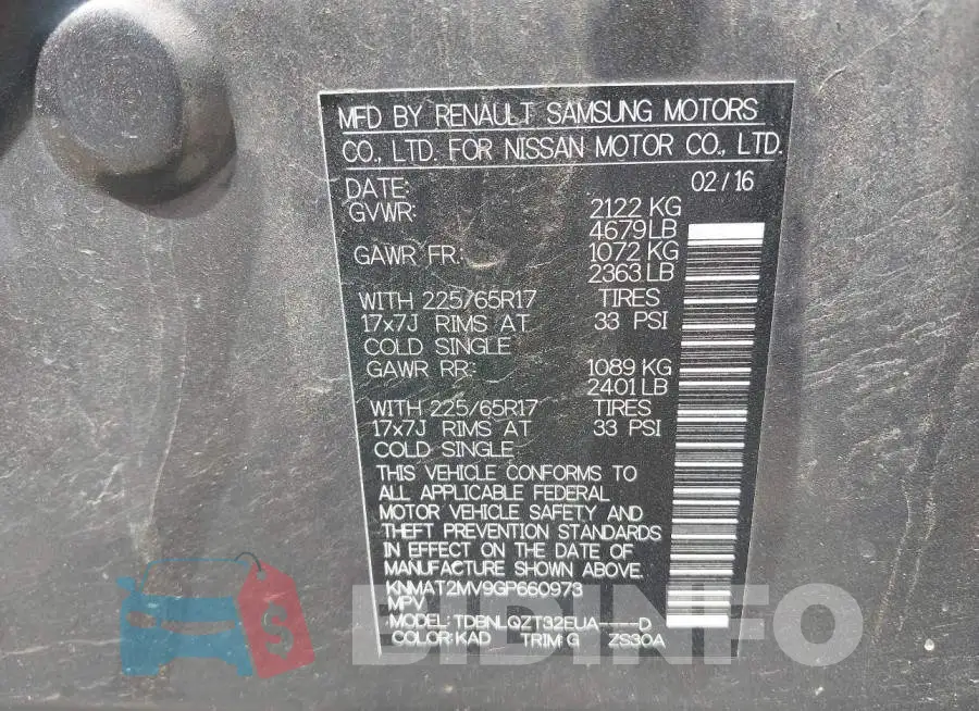 KNMAT2MV9GP660973 Photo# 9