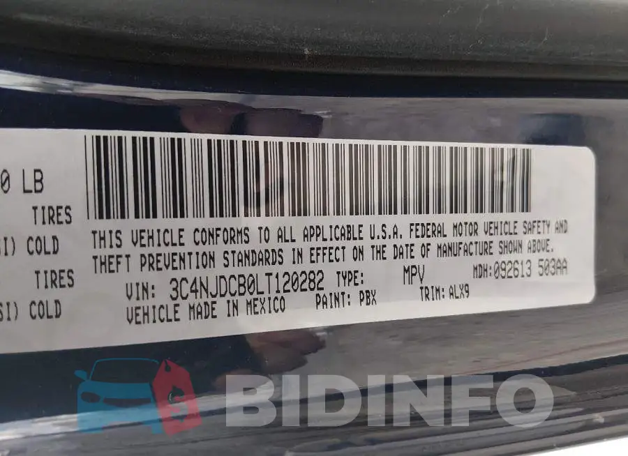 3C4NJDCB0LT120282 Photo# 9