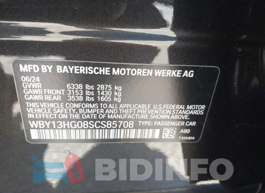 WBY13HG08SCS85708 Photo# 9