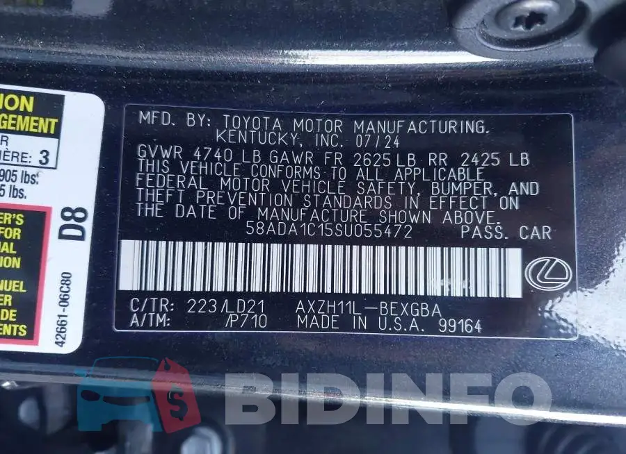 58ADA1C15SU055472 Photo# 9