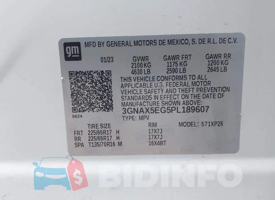 3GNAX5EG5PL189607 Photo# 9
