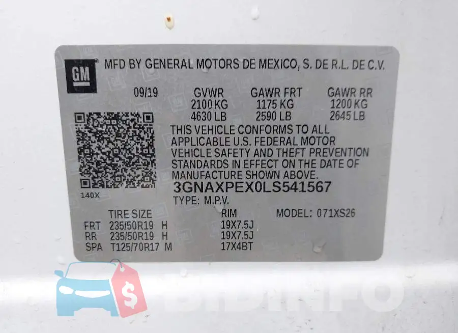 3GNAXPEX0LS541567 Photo# 9