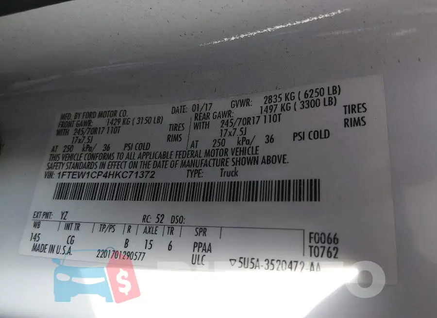 1FTEW1CP4HKC71372 Photo# 9