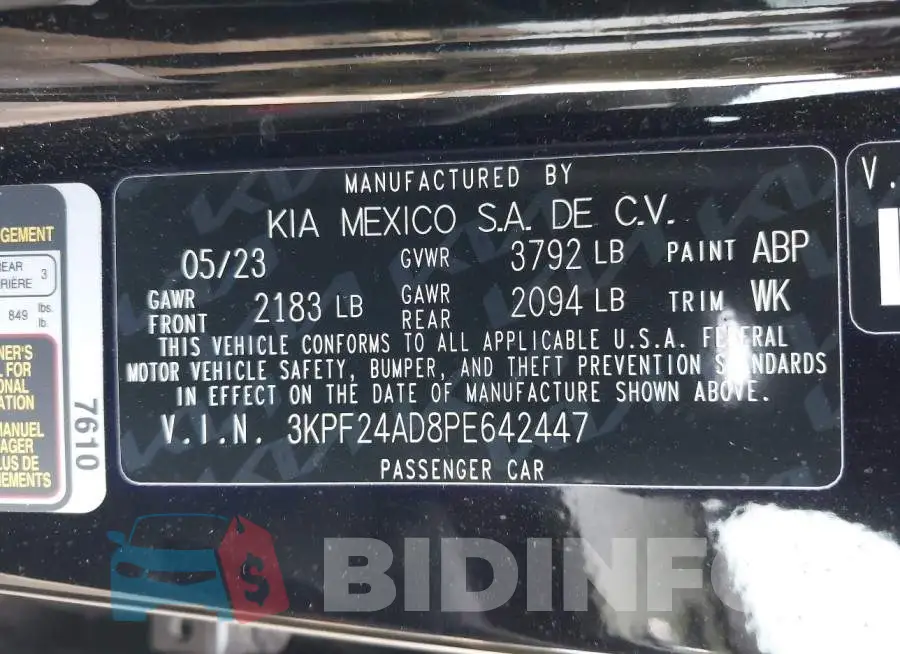 3KPF24AD8PE642447 Photo# 9