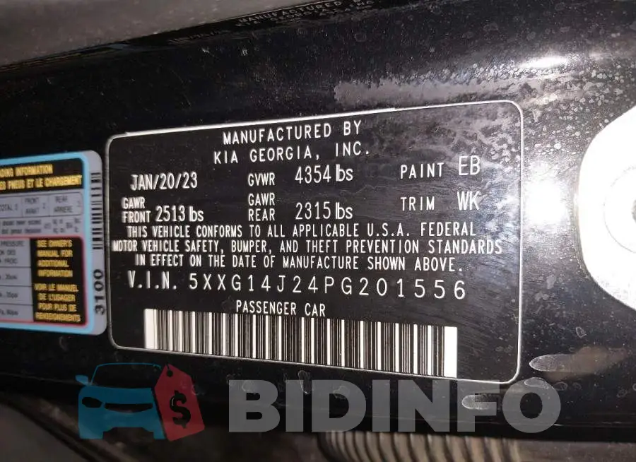 5XXG14J24PG201556 Photo# 9