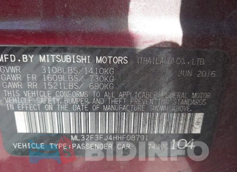 ML32F3FJ4HHF08791 Photo# 9