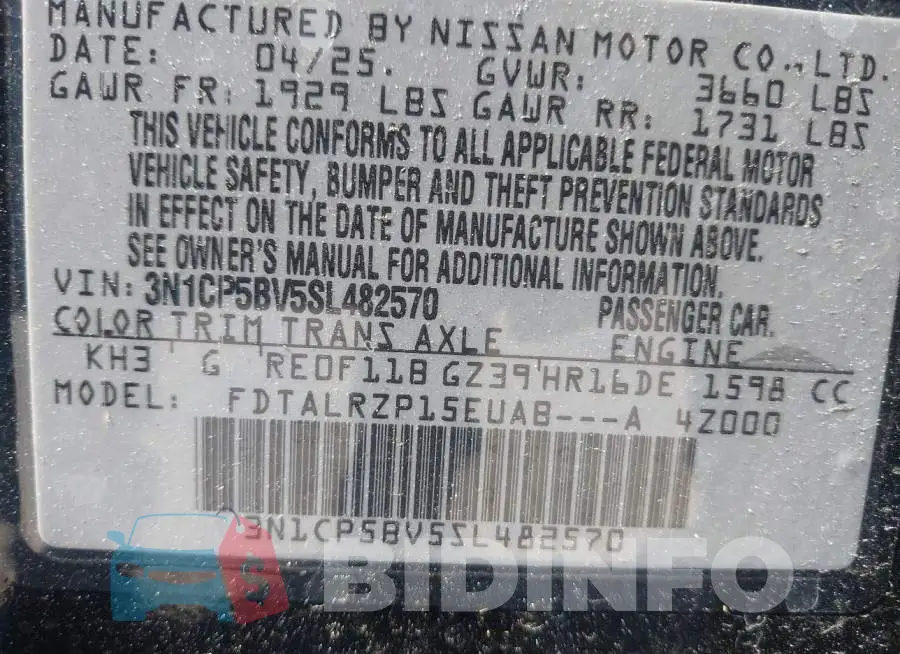 3N1CP5BV5SL482570 Photo# 9